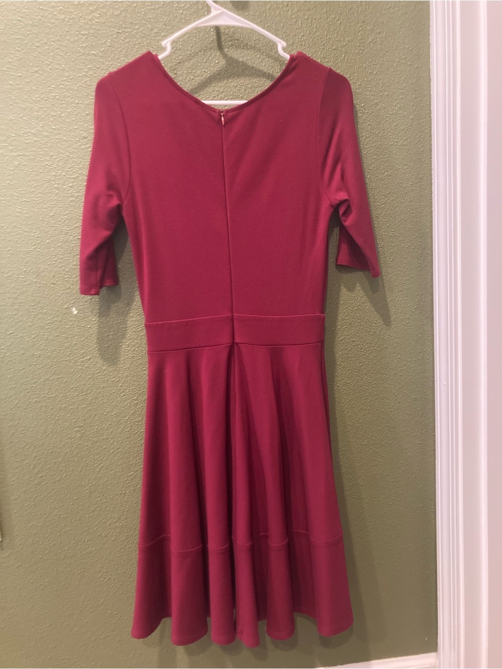 ModCloth Berry Red Fit-and-Flare Midi Dress